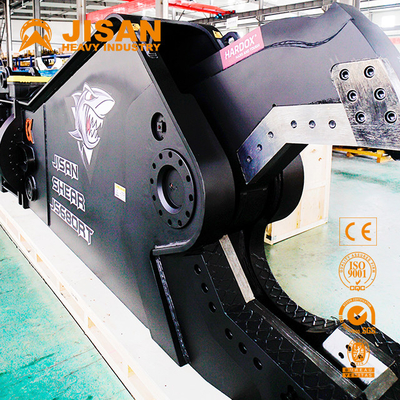 Pc700 এক্সক্যাভেটর স্ক্র্যাপ কাটিং শিয়ার 70 টন হাইড্রোলিক ইস্পাত কাঠামো ধ্বংস করার জন্য সহজ