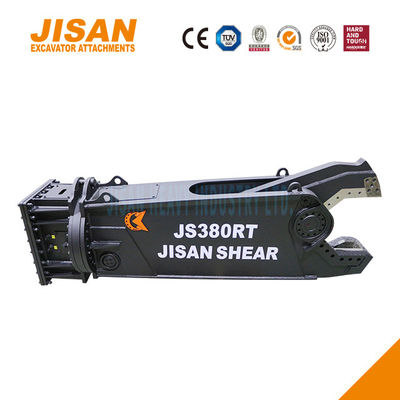 JS400RT এক্সক্যাভেটর মেটাল কাঁচি সর্বোচ্চ দক্ষতা এবং শক্তি জন্য ডিজাইন 360 ডিগ্রী ঘূর্ণন গতি ভালভ এবং 800T কাটা শক্তি