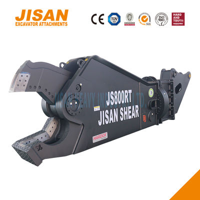 JS800RT এক্সক্যাভেটর ধাতব কাঁচি 360 ডিগ্রী ঘূর্ণন এবং উচ্চ শক্তির ছুরি ধারক সঙ্গে শিল্প ধ্বংস সাইট জন্য