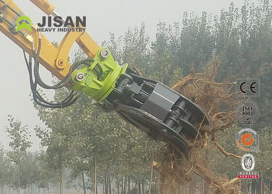 ডাবল লিংকেজ রোটেটিং হাইড্রোলিক লগ গ্র্যাপল ১৮০০মিমি জJaw খোলার জন্য CAT 336 এক্সকাভেটর