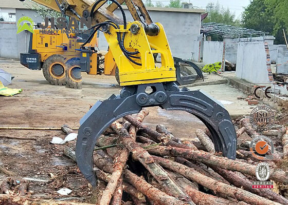 ডাবল লিংকেজ রোটেটিং হাইড্রোলিক লগ গ্র্যাপল ১৮০০মিমি জJaw খোলার জন্য CAT 336 এক্সকাভেটর