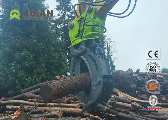 ২০-৩০ টন এক্সকাভেটরের জন্য ৩৬০ ডিগ্রি ঘূর্ণায়মান হাইড্রোলিক লগ গ্র্যাপল ৪৫ টন কম্প্যাক্টিং ফোর্স