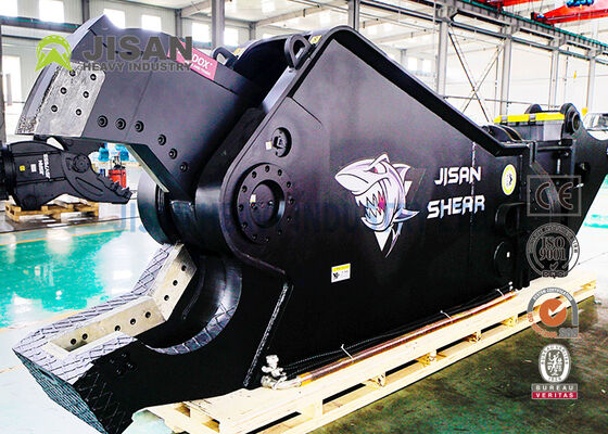 ভারী দায়িত্ব Excavator লোহা ধাতু কাটা জন্য ধাতু কাঁচি অ্যালুমিনিয়াম স্ক্র্যাপ এবং শিল্প ধ্বংস উপাদান প্রক্রিয়াকরণ